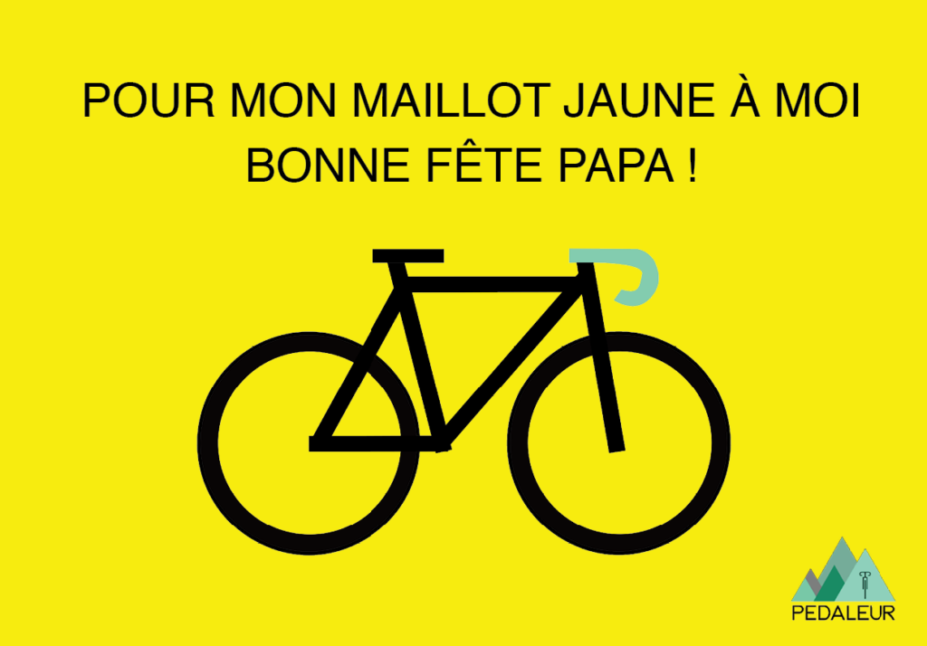 La fête des pères ou Carte D'Anniversaire/Cadeau-cyclisme vélo cycliste à Thème-Pour Papa