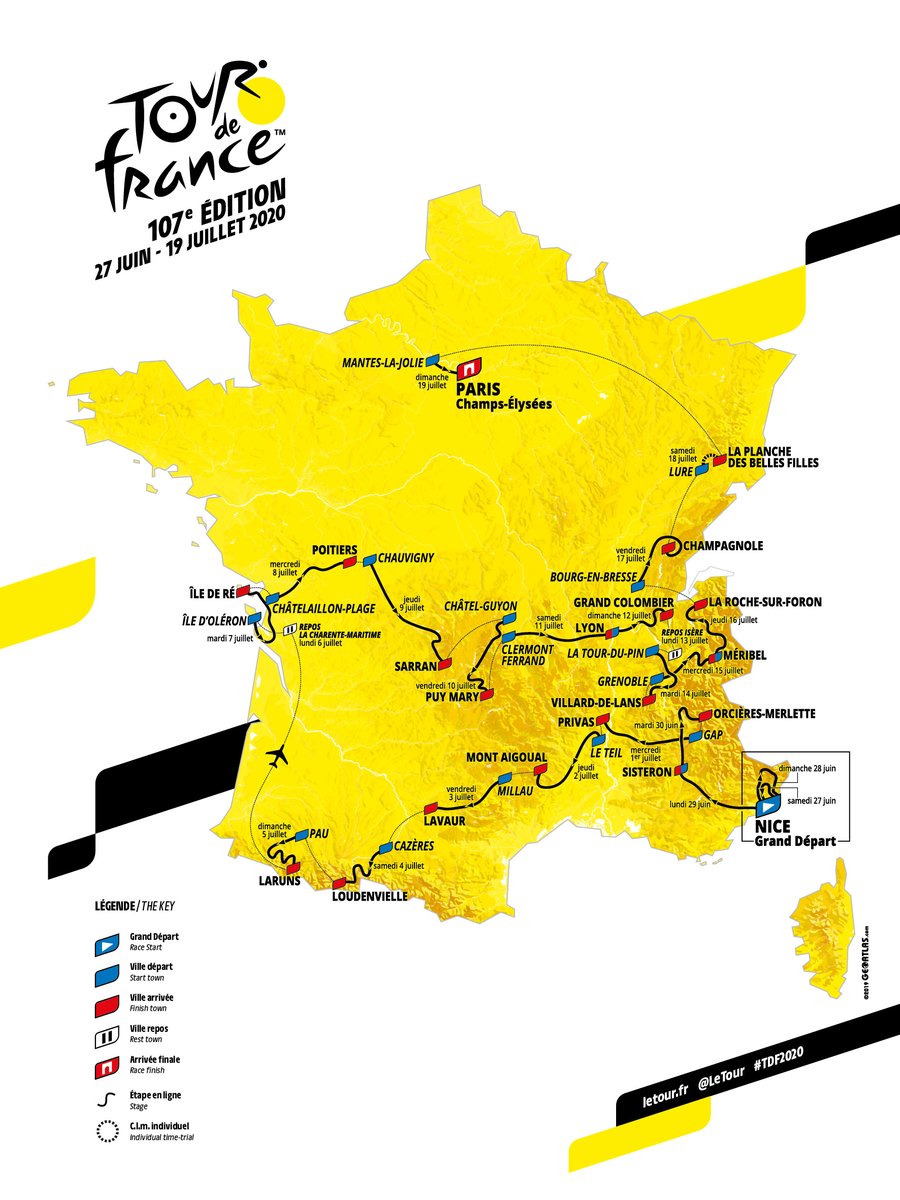 Le parcours du Tour  de  France  2022 Blog P daleur 