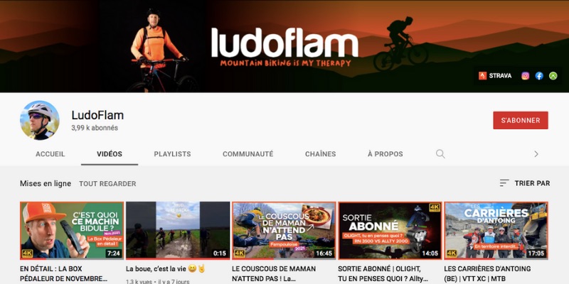 Chaine Youtube pour VTT LudoFlam
