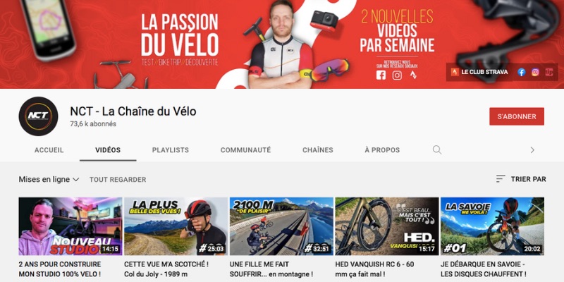 Meilleure chaine Youtube vélo en France