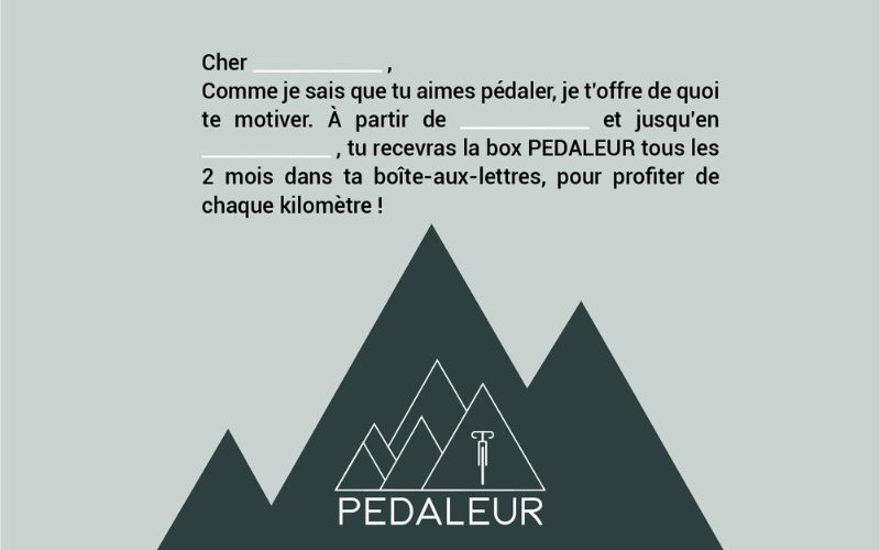 Carte cadeau box cycliste Pédaleur