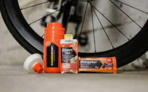 Sport gel, total energy fruit bar et bidon Namedsport