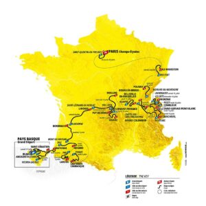 Carte générale du Tour de France 2023